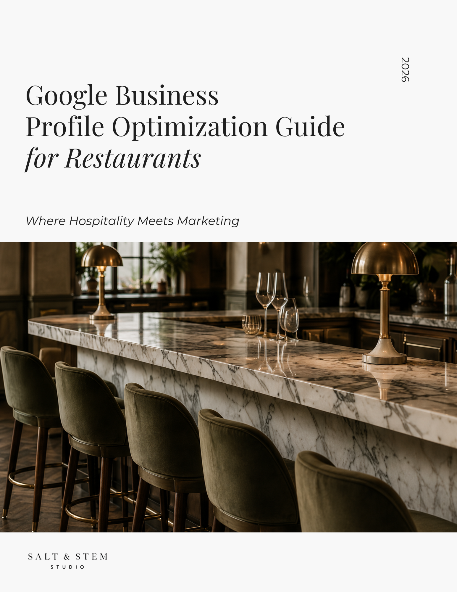Salt & Stem Studio Google Business Profile Optimization Guide for Restaurants cover